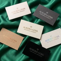 Carte de remerciement personnalisée avec code QR, impression multicolore sur feuille métallisée, luxe noir mat, pliée en deux, pour emballage de bijoux de marque, insert pour boutique.