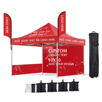 Tentes d'extérieur extensibles pour salons professionnels Chapiteau publicitaire personnalisé Tente tissu imperméable 10x10 Tente pop-up à baldaquin