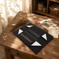 Boîte cadeau en papier extra large, boîte cadeau de mariage, ruban noir, fermeture magnétique, carton ondulé rigide