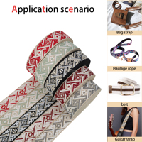 Sangle en polyester doux de haute qualité, durable, à motif géométrique jacquard, pour sangles de sac, ceintures de sécurité, textiles de maison, chaussures