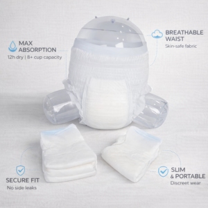 Pannolini per Adulti Unisex Usa e Getta ad Alta Assorbenza, Etichetta Privata OEM ODM, Biancheria Intima Anti-Perdita per Incontinenza, Produzione all'Ingrosso - Product Image 2