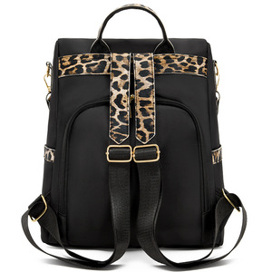 2025กระเป๋าเป้สะพายหลังสำหรับเดินทางกันขโมยลำลองของผู้หญิงใหม่พิมพ์ลายเสือดาวผ้าอ๊อกซ์ฟอร์ดมีซิปโพลีเอสเตอร์สำหรับนักเรียนกระเป๋านักเรียน - Product Image 3