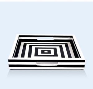 Plateau de service de luxe durable et écologique en résine incrustée pour hôtel restaurant maison cuisine table à manger utilisée par un fournisseur indien - Product Image 3