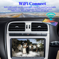 Android 12 Double Din 9 Inch Layar Terpisah Stereo Carplay Android Auto Radio Mobil untuk VW/POLO/PASSAT