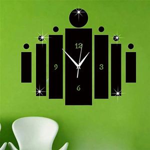 <b>Clocks</b> Wall Home Decor Living Room Luxury 3d Mirror <b>Silver</b> Wall <b>Clock</b> Modern Design Home Decor Watch Wall Sticker - Product Image 5