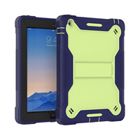 Apple iPad 2/3/4 için A1458 A1459 A1460 A1416 A1397 durumda darbeye dayanıklı çocuklar güvenli PC silikon hibrid standı tam vücut Tablet kapağı