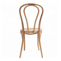 Chaise de bureau pivotante contemporaine en bois courbé Thonet dorée pour hôtels, restaurants, salons