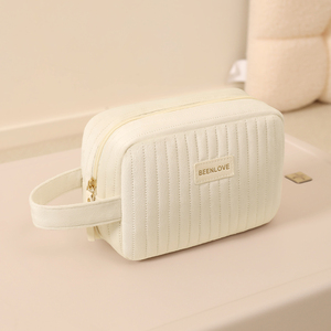 Borsa per Cosmetici Personalizzata in Flanella Olandese con Logo Personalizzato, Manico per Viaggio, per Professionisti del <span class=keywords><strong>Trucco</strong></span> - Product Image 5