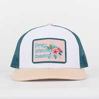 BSCI haute qualité broderie personnalisée tissé Patch imprimé Logo Design 6 panneaux maille 112 Style casquette de camionneur couleurs contrastées uniques