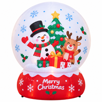 Globe de neige gonflable de Noël de 6 pieds avec éclairage LED, étanche, pour jardin, place publique, fête de Noël, décoration