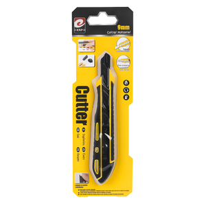 Coltello industriale Erpsl Cutter 9mm con impugnatura antiscivolo per tagliare e rifilare - Product Image 1