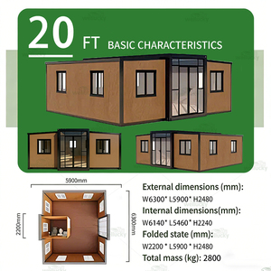 Casa Container Espandibile Wellucky, Casa Prefabbricata Commerciale Personalizzabile per Hotel, Caffè, Negozi al Dettaglio, Cabina Prefabbricata - Product Image 1