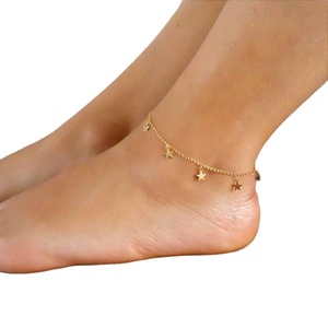 Delle donne di Lucky Star Braccialetto di Caviglia 925 Sterling Silver Star <span class=keywords><strong>Cavigliera</strong></span> - Product Image 1