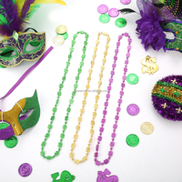 Collier de perles Mardi Gras populaire petit Dollar Design Thanksgiving Chine gros décor de perles à la mode pour les rassemblements festifs