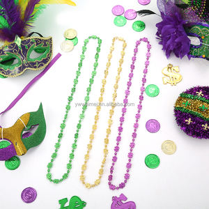Mardi Gras kalung manik populer kecil desain Dollar Thanksgiving grosir Tiongkok Dekorasi manik modis untuk pertemuan meriah - Product Image 5