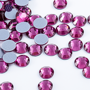 אבני חן קריסטל ג'לי בצבע סגול כהה, שטוחות גב, לקישוט שמלות, בכמות גדולה - Product Image 3