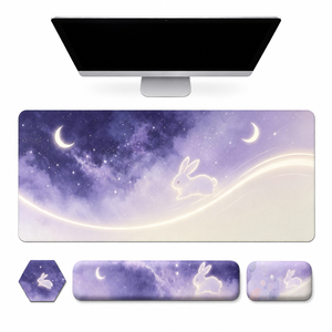 Tapis de souris extra large 4 pièces Fantasy avec repose-poignets ergonomique pour clavier et souris et sous-verres imperméables – Idéal pour le bureau ou comme cadeau - Product Image 2
