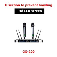 Microphone sans fil double 15 pouces + mélangeur d'amplificateur de puissance 700W * 2CH impédance 8ohm ensemble de trois pièces pour les fêtes à la maison DJ Banquets