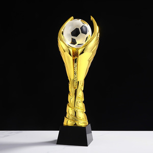 Shanchen Großhandel Fußball Trophy Cup Mit Ball Goldene <span class=keywords><strong>Trophae</strong></span> Custom ized Blank K9 Kristall Fußball Trophy Cup - Product Image 2