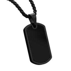 Personalized Simple Smooth Stainless Steel Men's Blank Necklace Pendant Custom Pendant Diy Jewelry Accessories for Necklace - Product Image 2