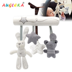 Simpatico coniglietto per neonati appeso letto giocattolo avvolto intorno al sedile di sicurezza ciondolo peluche giocattolo per bambini - Product Image 1