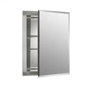 Elegant Wall Mounted Stainless Steel Single-door Bathroom medicine cabinet