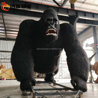 Altura 4m Fábrica Personalizada Modelo Animal Realista Escultura Gorila Animatronic