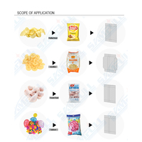 Machine d'emballage verticale automatique pour donuts vffs, pour gaufres, biscuits
