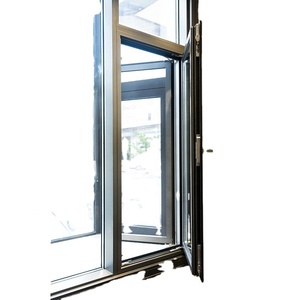 Aluminium #110 Plein 2.0mm Drainage Caché Ecran en acier inoxydable 6mm + 20A + 6mm Rupture Thermique Double Fenêtre à battants en verre trempé - Product Image 6