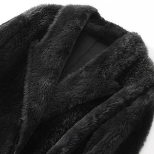 Manteau en laine uni à bouton unique Mosi-Kangalun d'Afrique du Sud, doublure en fourrure, pour femmes - Product Image 3