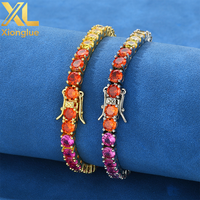 Bracelets de luxe personnalisés en or pur 14 carats avec pierres précieuses ovales, chaîne tennis, accessoires raffinés pour femmes, bijoux fins OEM