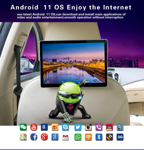 Moniteur de voiture 10 pouces avec connexion USB automatique Android RGB et 4G + 64G pour Android 11 appui-tête de voiture tv - Product Image 3