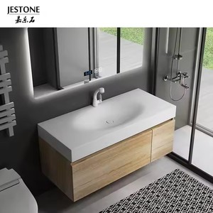 המחיר הטוב ביותר כיור משטח מוצק חדר אמבטיה מלאכותית אבן מלאכותית האגן עבודת יד כיור אמבטיה - Product Image 4