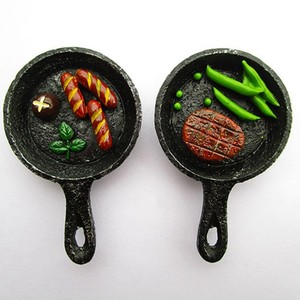 Aimants de réfrigérateur promotionnels personnalisés en résine, style aliments simulés (Saumon, Hot-dog, Steak, Poêles, Pots), avec autocollants - Product Image 4