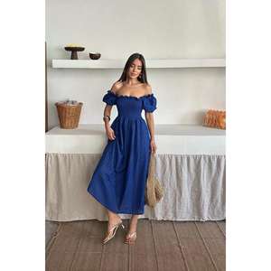 Vente en gros Saks Gipeli Robe longue modeste grande taille, brodée sur mesure, translucide, avec fermeture éclair, pour la première journée, disponible - Product Image 4