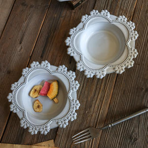 Vajilla de Cerámica Retro para el Hogar, Plato de Sopa Estilo Corte, Plato para Cocina Occidental - Product Image 5