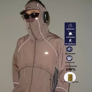 Custom Reflective Logo <b>Cycling</b> Jacket with UPF50 Anti-UV Hardshell for Spring Outdoor Sun Protection Rash Guard Clothing - Product Image 1