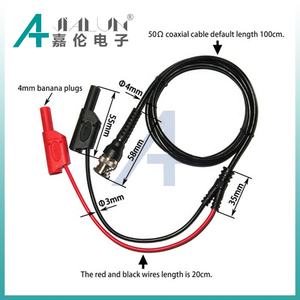 JIALUN BNC ذكور إلى قابس موزة مزدوج <span class=keywords><strong>4</strong></span> اختبار الرصاص القابل للتكديس لمنظار الذبذبات - Product Image 3
