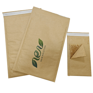 Sacs en papier nid d'abeille biodégradables personnalisés, enveloppes d'expédition en papier kraft pour vêtements - Product Image 1