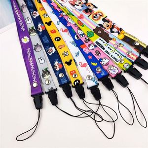 1.5MM Detachable <b>Polyester</b> <b>Lanyard</b> With Cartoon Floral Heat Transfer Print for Phone Case ID Badge Holder - Product Image 1
