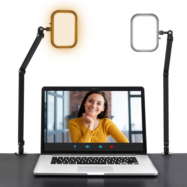 Professional Dimmable RGB LED Video Lights for YouTube Vlog Studio Shooting, Continuous Output Lighting Spotlight