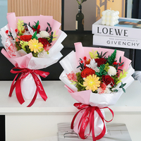 Bouquet de mariage de roses éternelles conservées de vente chaude pour la remise des diplômes, la Saint-Valentin et les cadeaux de Noël