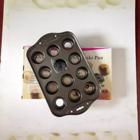 Usine en gros vente chaude 12 tasses en acier au carbone cuisson papier tasse gâteau antiadhésif gâteau moule Muffin Pot