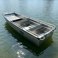 Bateau en aluminium à fond plat John Boat, prix d'usine, pour la pêche en rivière, lac ou océan