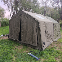 Tenda Camping Outdoor Berbingkai Kapas Anti Air 210g, Tenda Glamping Tiup