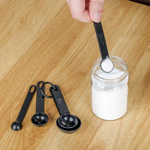 Mediciones métricas y estadounidenses Cuchara pequeña Cucharas medidoras Juego de <span class=keywords><strong>tazas</strong></span> Cuchara medidora de plástico - Product Image 1