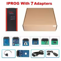 IPROG Pro V87 Programador de Llaves de Unidad de Control Electrónico Completa Herramienta Automotriz EEPROM IMMO Restablecimiento de Tablero Kilometraje Airbag OBD2 1 Año