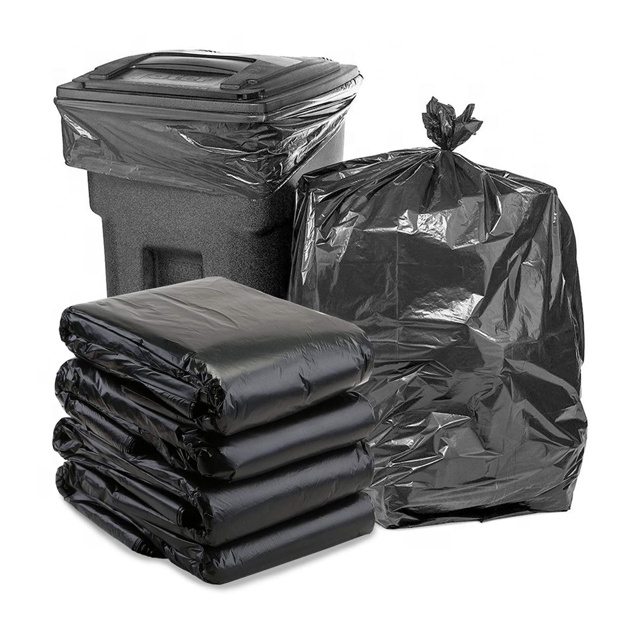 Factory customizable sac poubel Black bin Heavy Duty big Plastic Garbage Rubbish bags 45 Gallon Large Trash Bags Can Liners