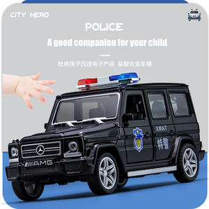 1/32 échelle AMG G65 moulé sous pression modèle <span class=keywords><strong>de</strong></span> voiture <span class=keywords><strong>de</strong></span> police avec 4 portes ouvertes tirer vers l'arrière SWAT voitures modèle <span class=keywords><strong>de</strong></span> voiture en alliage avec lumières et son - Product Image 3