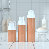 Flacon pompe sans air en PP au design moderne et élégant, emballage cosmétique haut de gamme